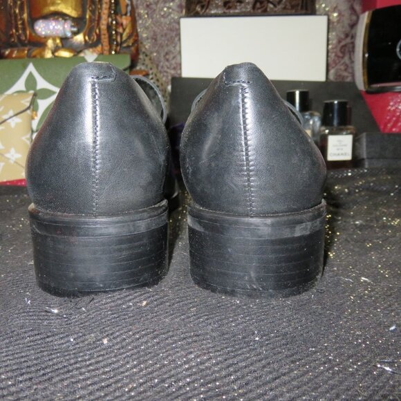 FRANCO SARTO Flex Black Italian Leather Loafers Driving Shoes size 10 - Picture 4 of 13